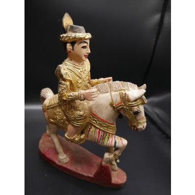 Statue birmane : nat birman de cavalier milieu XXème ---