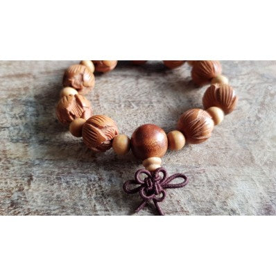 Bracelet Mala en bois Vintage