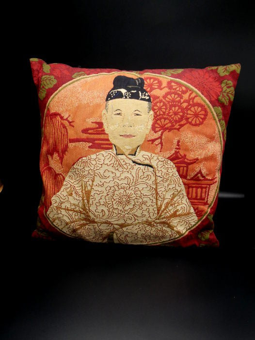 Coussin brodé Chine