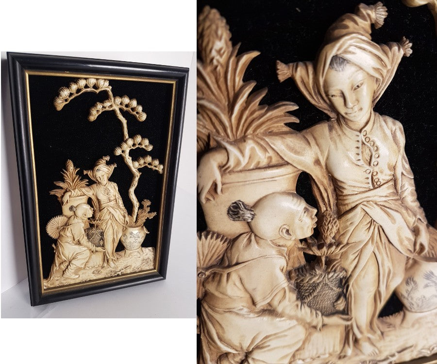 Tableau sculpté - Japon - XXème