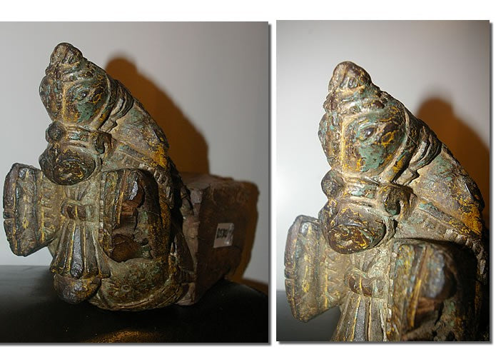 Statue indienne : scupture de cheval indien milieu XXème