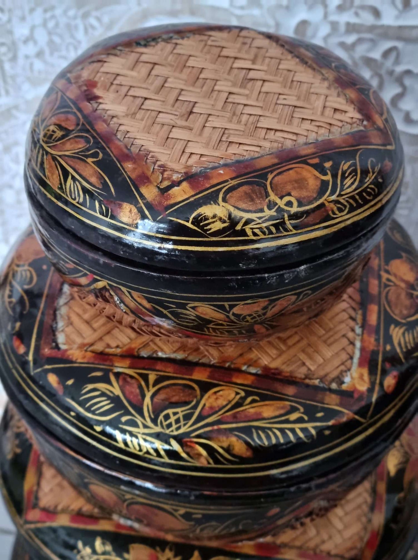 Boîtes gigognes laquées Vietnam fin XXème ---