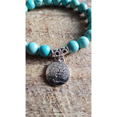 Bracelet Mala tibetain en pierre Reiki arbre de vie ---