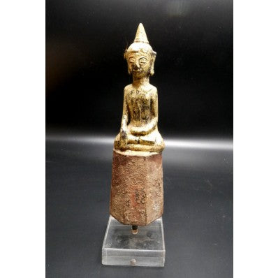 Statue bouddha laos d'offrande en bhumisparca mudra  XIXème ---
