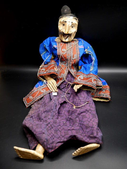 U Swe Yoe le viel homme marionnette birmane  XXème
